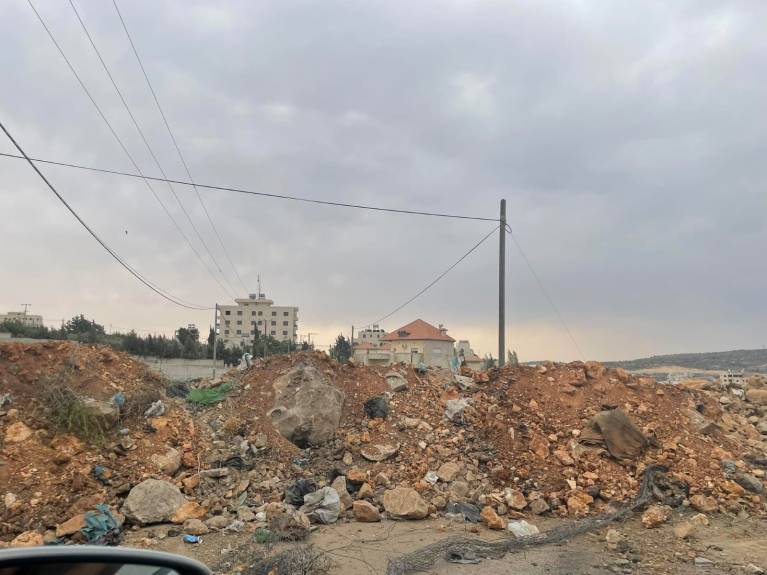 Bild 1 Straßensperrung Bethlehem Bild einer Straßensperrung in Bethlehem, Westjordanland