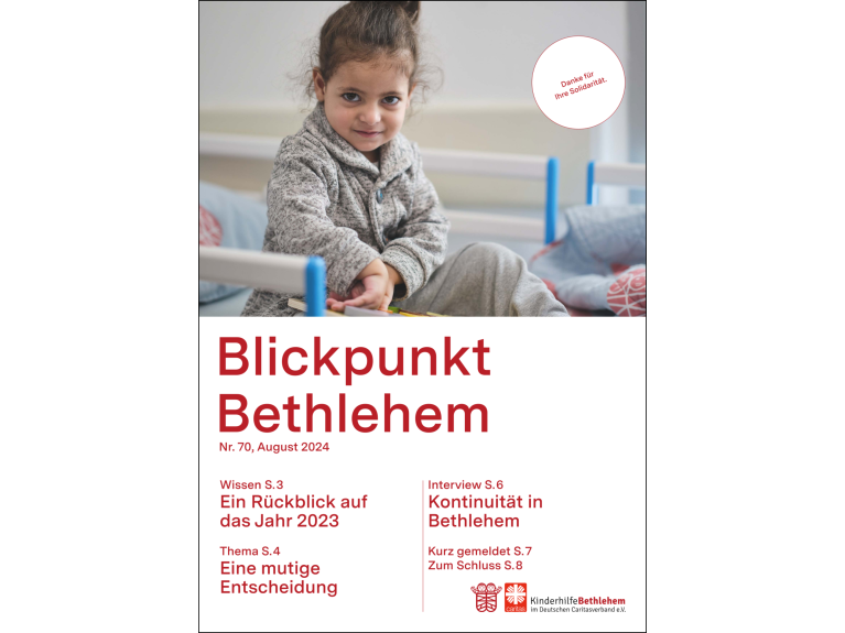 „Blickpunkt Bethlehem", Ausgabe 70 „Blickpunkt Bethlehem", Ausgabe 70