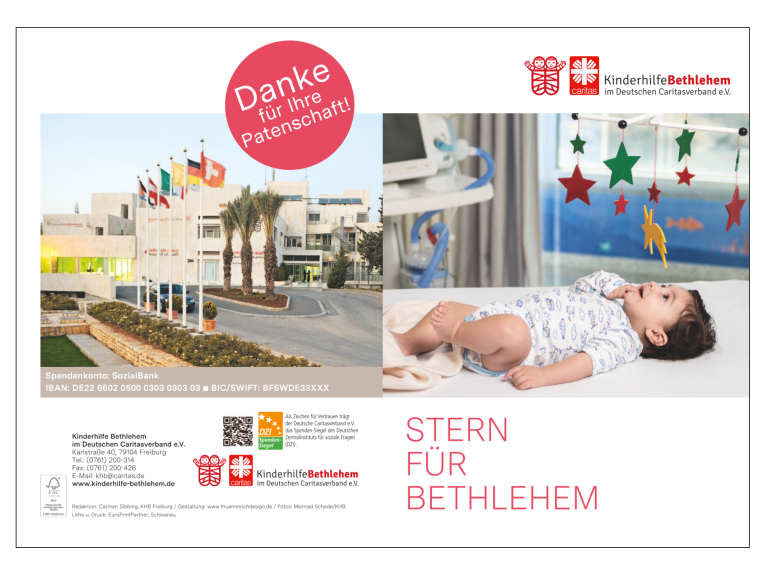 Broschüre „Stern für Bethlehem" zur Patenschaft